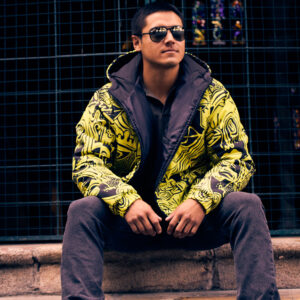Bombers Oversized Crearte y Rojo