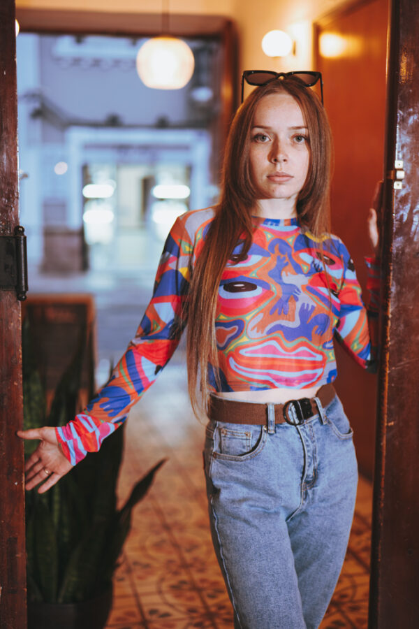 Blusas Crop Portal 1, Monstruo, Lady Colors - Imagen 4